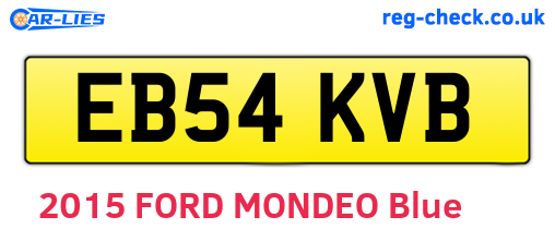 EB54KVB are the vehicle registration plates.