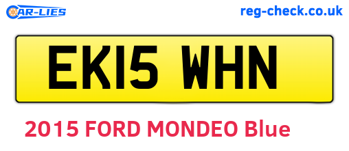 EK15WHN are the vehicle registration plates.