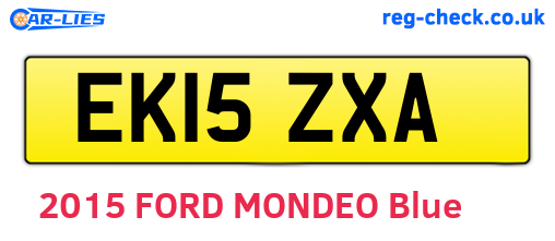 EK15ZXA are the vehicle registration plates.