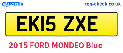 EK15ZXE are the vehicle registration plates.