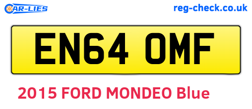 EN64OMF are the vehicle registration plates.