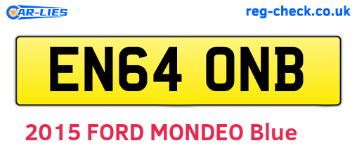 EN64ONB are the vehicle registration plates.