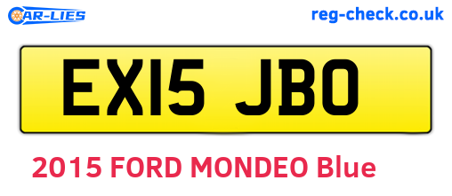 EX15JBO are the vehicle registration plates.