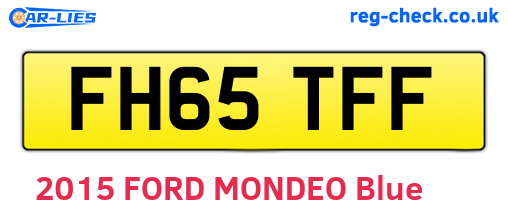 FH65TFF are the vehicle registration plates.