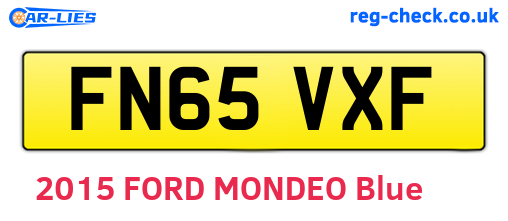 FN65VXF are the vehicle registration plates.