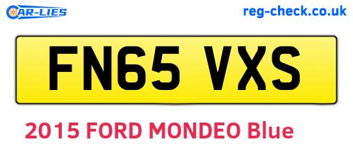 FN65VXS are the vehicle registration plates.