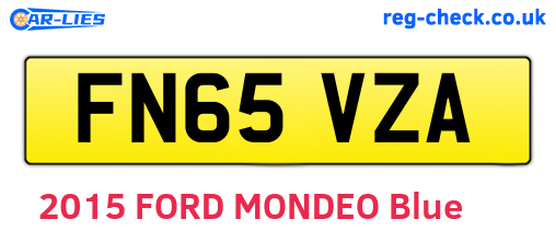 FN65VZA are the vehicle registration plates.