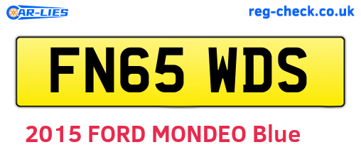 FN65WDS are the vehicle registration plates.
