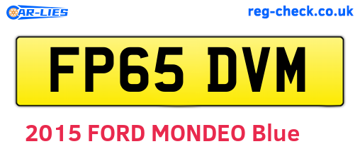 FP65DVM are the vehicle registration plates.