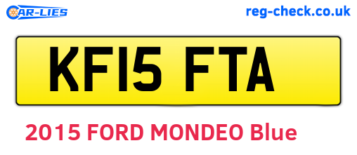 KF15FTA are the vehicle registration plates.
