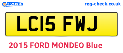 LC15FWJ are the vehicle registration plates.