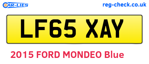LF65XAY are the vehicle registration plates.