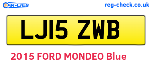 LJ15ZWB are the vehicle registration plates.