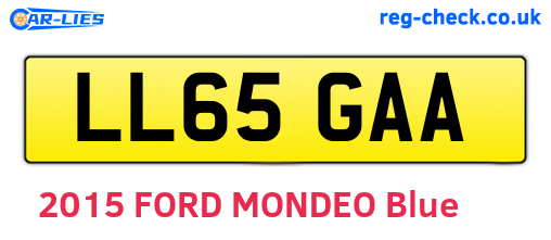LL65GAA are the vehicle registration plates.