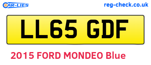 LL65GDF are the vehicle registration plates.