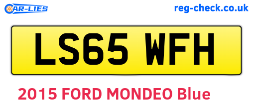 LS65WFH are the vehicle registration plates.