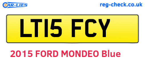 LT15FCY are the vehicle registration plates.