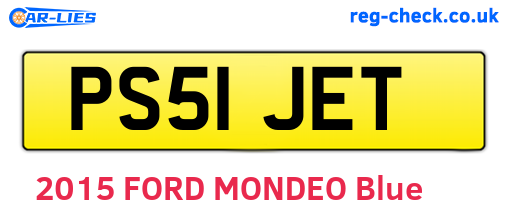 PS51JET are the vehicle registration plates.
