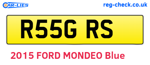 R55GRS are the vehicle registration plates.