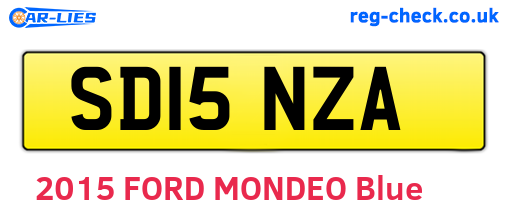 SD15NZA are the vehicle registration plates.
