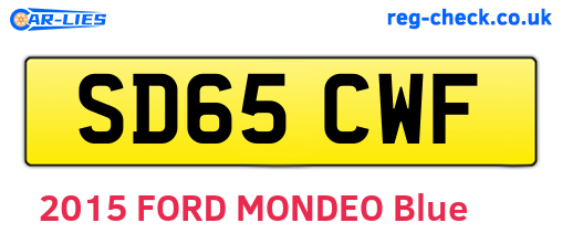 SD65CWF are the vehicle registration plates.