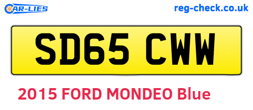 SD65CWW are the vehicle registration plates.