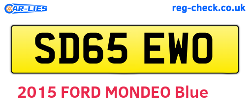 SD65EWO are the vehicle registration plates.