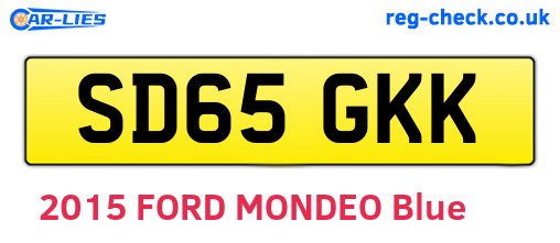 SD65GKK are the vehicle registration plates.