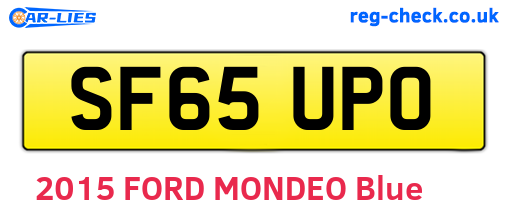 SF65UPO are the vehicle registration plates.