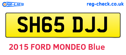 SH65DJJ are the vehicle registration plates.