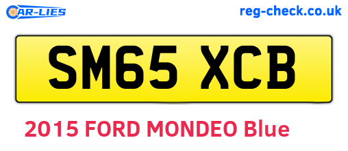 SM65XCB are the vehicle registration plates.