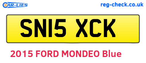 SN15XCK are the vehicle registration plates.