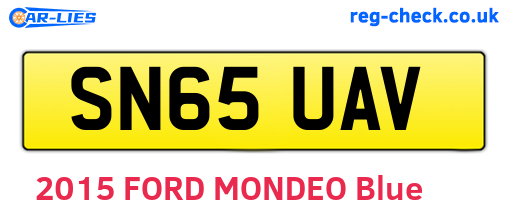 SN65UAV are the vehicle registration plates.
