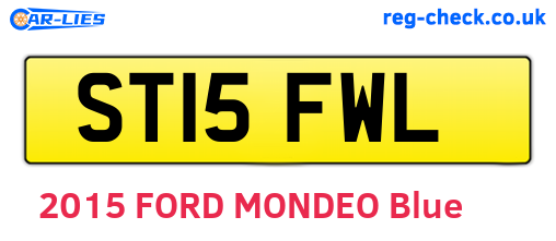 ST15FWL are the vehicle registration plates.