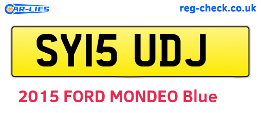 SY15UDJ are the vehicle registration plates.