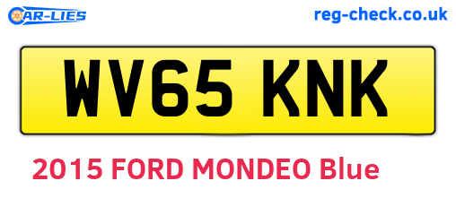 WV65KNK are the vehicle registration plates.
