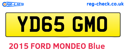 YD65GMO are the vehicle registration plates.