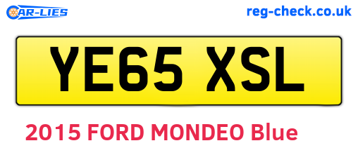 YE65XSL are the vehicle registration plates.