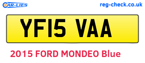 YF15VAA are the vehicle registration plates.