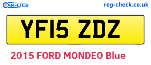 YF15ZDZ are the vehicle registration plates.