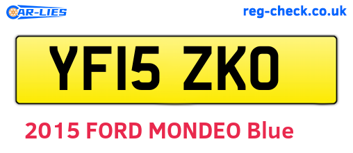 YF15ZKO are the vehicle registration plates.