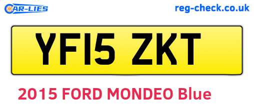 YF15ZKT are the vehicle registration plates.