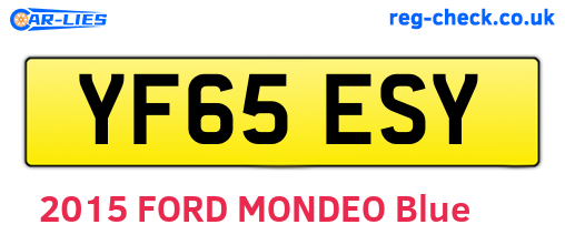 YF65ESY are the vehicle registration plates.