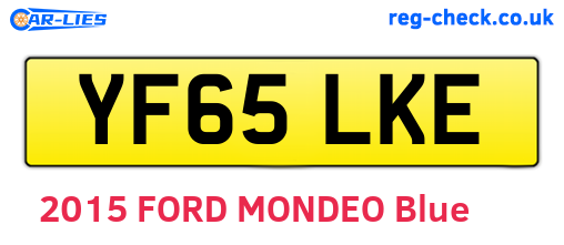 YF65LKE are the vehicle registration plates.