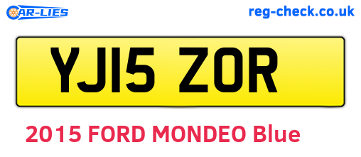 YJ15ZOR are the vehicle registration plates.