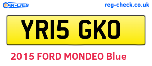 YR15GKO are the vehicle registration plates.