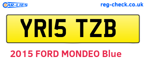 YR15TZB are the vehicle registration plates.