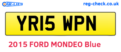 YR15WPN are the vehicle registration plates.