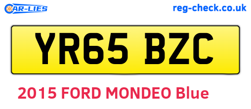YR65BZC are the vehicle registration plates.