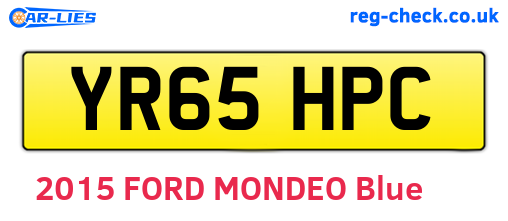 YR65HPC are the vehicle registration plates.